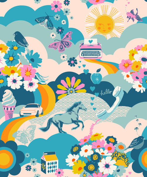 Pre-Order Ruby Star Society - Best Day Ever - Best Day Ever Teal Fabric