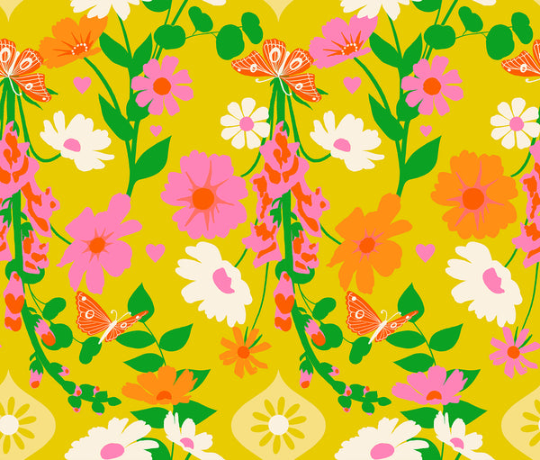 Pre-Order Ruby Star Society - Best Day Ever - Foxgloves Golden Hour Fabric