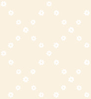 Ruby Star Society - Best Day Ever - Diamond Flowers White on Natural Fabric
