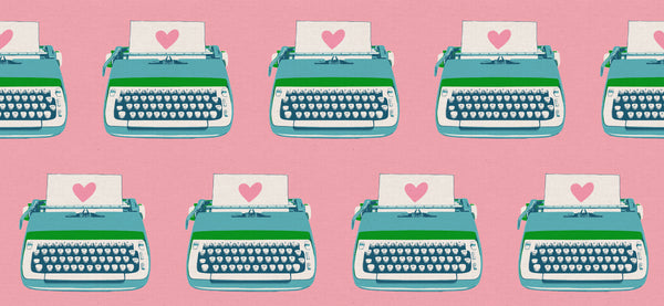 Pre-Order Ruby Star Society - Best Day Ever - Typewriters Posy Canvas Fabric