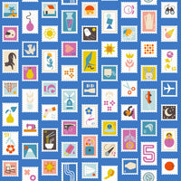 Ruby Star Society - Salutations - Stampy Lapis Fabric