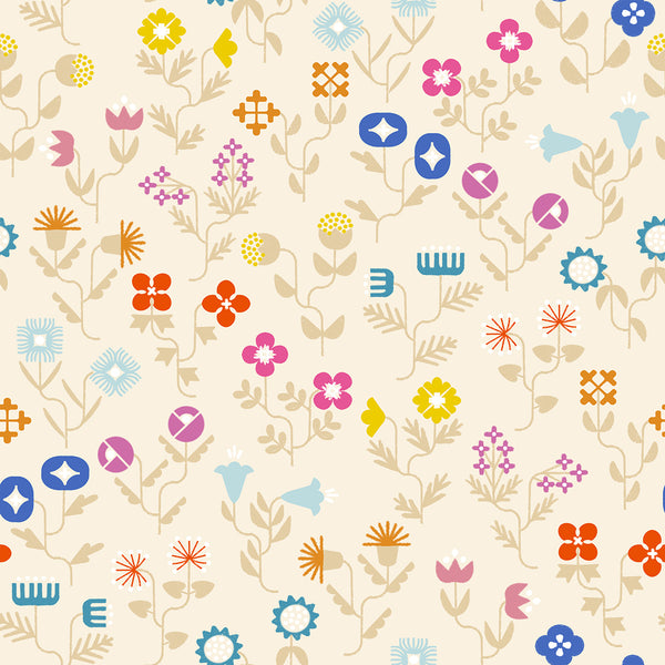Ruby Star Society - Salutations - Forget Me Not Natural Fabric