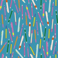 Ruby Star Society - Salutations - Do You Have a Pen? Vintage Blue Fabric