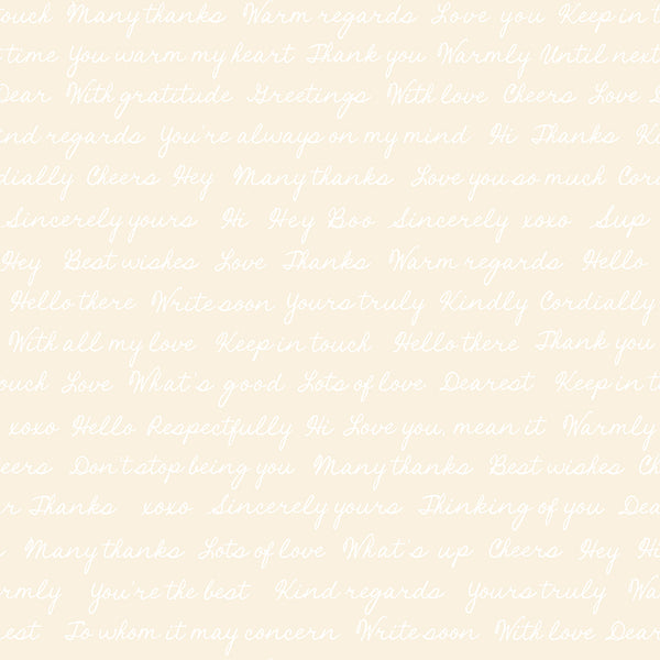 Ruby Star Society - Salutations - Hello Goodbye Natural Fabric