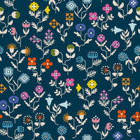 Ruby Star Society - Salutations - Forget Me Not Navy Canvas Fabric