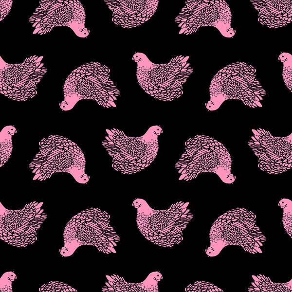 Ruby Star Society - Backyard - Chicken Black Fabric