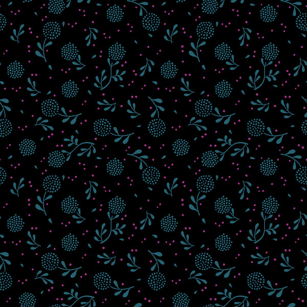 Ruby Star Society - Backyard - Dandelion Black Fabric