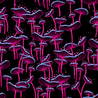 Ruby Star Society - Glow Garden - Fungi Black Fabric