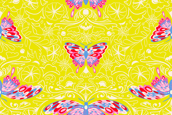 Ruby Star Society - Glow Garden - Morning Moth Citron Fabric