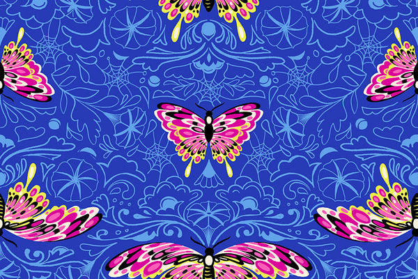 Ruby Star Society - Glow Garden - Morning Moth Blacklight Fabric