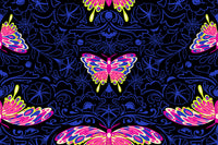 Ruby Star Society - Glow Garden - Morning Moth Black Fabric