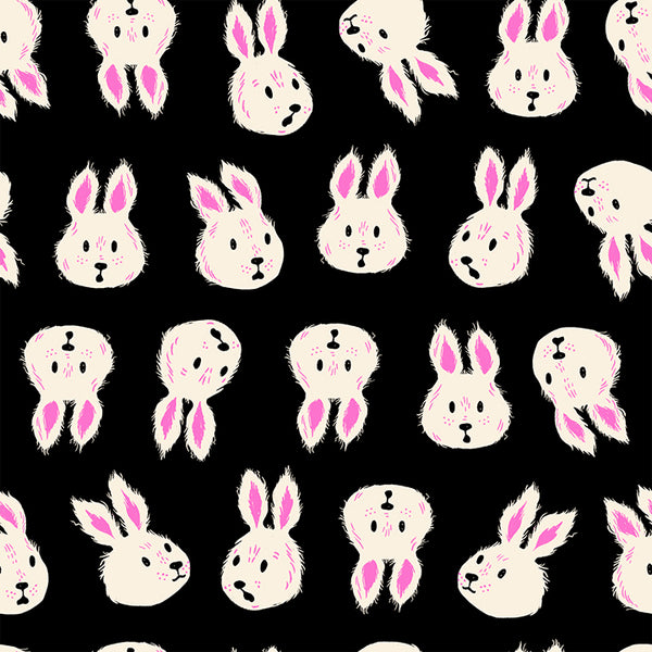 Ruby Star Society - Hello Alice - Rushing Rabbit Black Fabric
