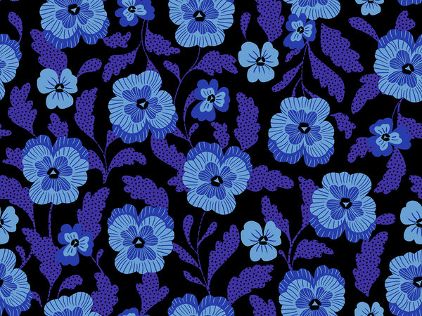 Ruby Star Society - Hello Alice - Violets Black Fabric