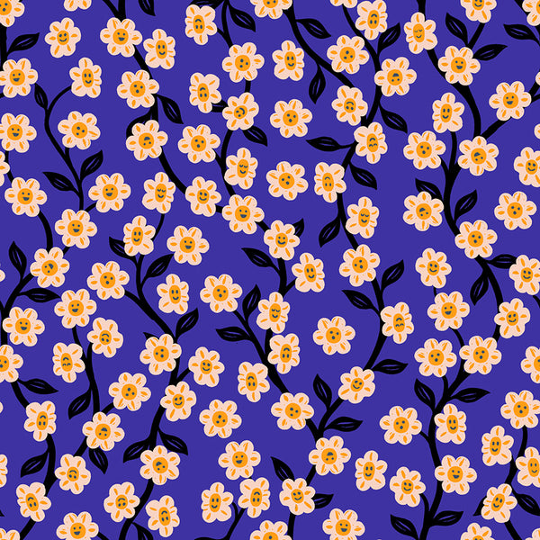 Ruby Star Society - Hello Alice - Chatty Garden Blacklight Fabric