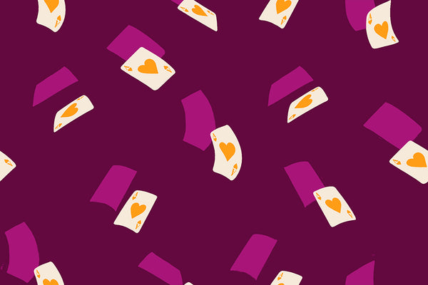 Ruby Star Society - Hello Alice - Falling Aces Purple Velvet Fabric