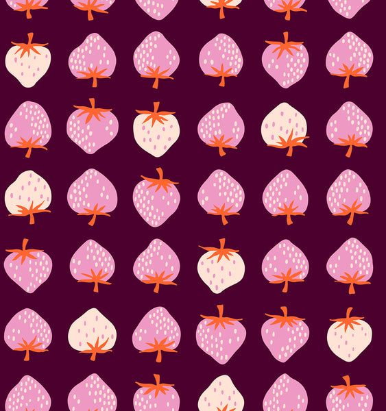 Ruby Star Society - Strawberry - Deep Plum Fabric