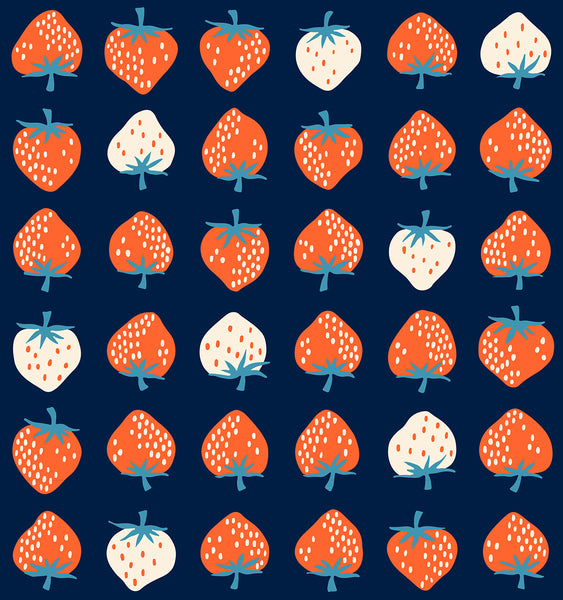 Ruby Star Society - Strawberry - Navy Fabric