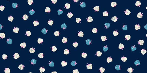 Ruby Star Society - Strawberry - Strawberry Toss Navy Fabric