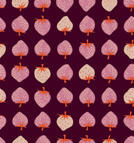 Ruby Star Society - Strawberry - Deep Plum Canvas Fabric