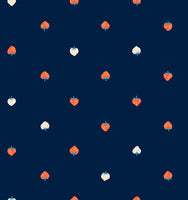 Ruby Star Society - Strawberry - Navy Lawn Fabric