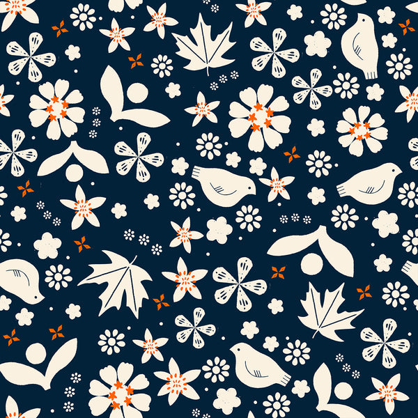 Ruby Star Society - Sugar Maple - Pollinator Navy Fabric