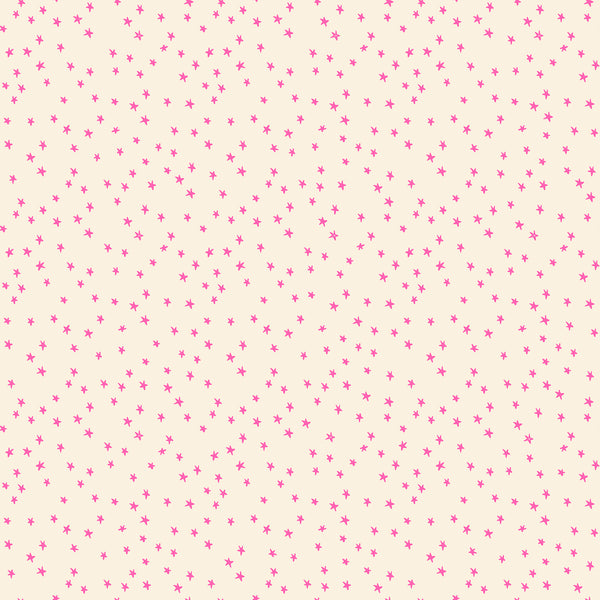 Ruby Star Society - Mini Starry - Neon Pink Fabric