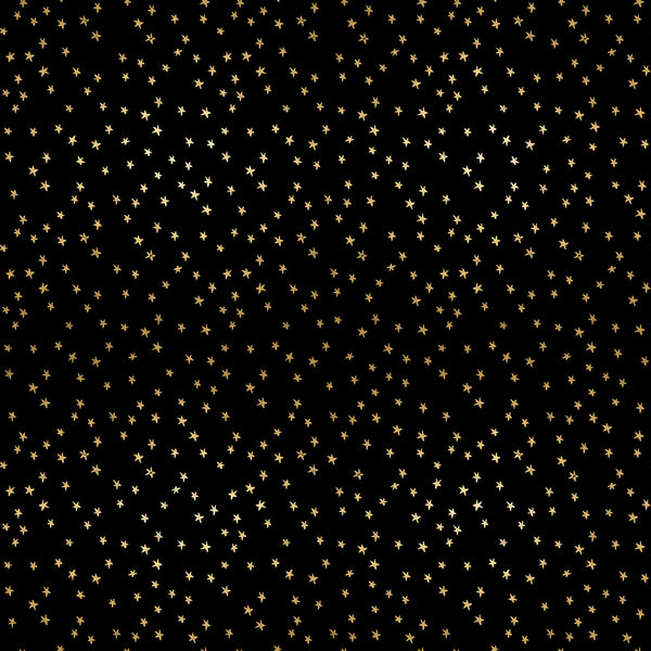 Ruby Star Society - Mini Starry - Black Gold Fabric