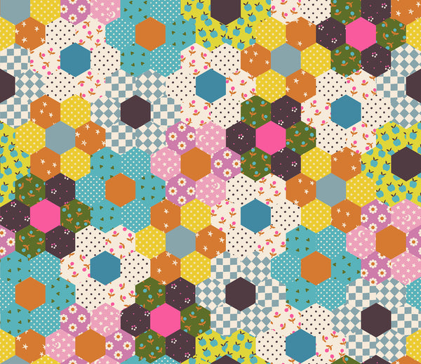 Ruby Star Society - Catnap - Flower Garden Turquoise Fabric