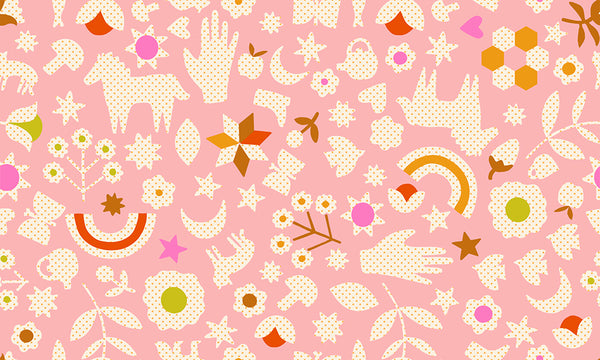 Ruby Star Society - Catnap - Little Luck Rosebud Fabric