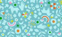 Ruby Star Society - Catnap - Little Luck Turquoise Fabric