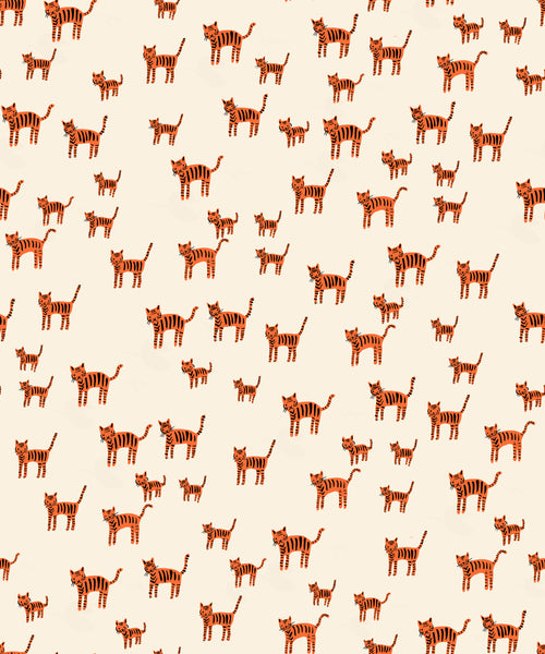 Ruby Star Society - Catnap - Tiger Stripes Orange Fabric