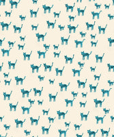 Ruby Star Society - Catnap - Tiger Stripes Turquoise Fabric
