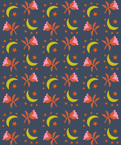 Ruby Star Society - Catnap - Moonflower Smoke Fabric