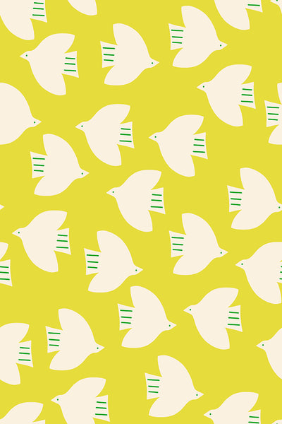 Ruby Star Society - Catnap - Birds Citron Fabric