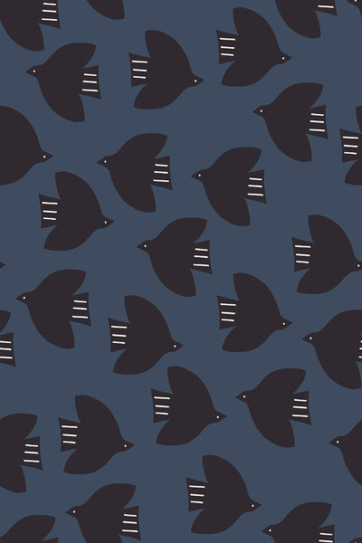 Ruby Star Society - Catnap - Birds Smoke Fabric