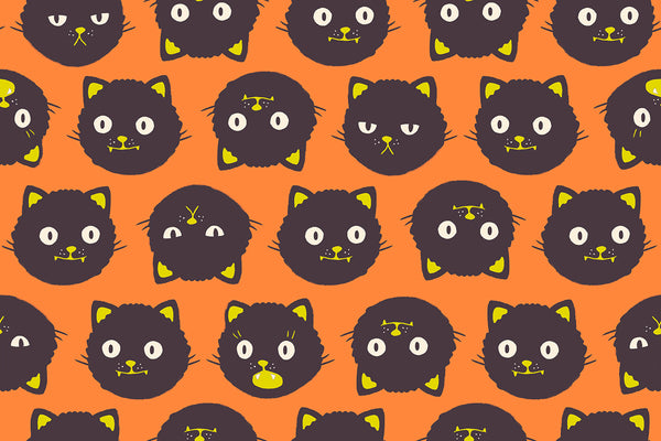 Ruby Star Society - Good Spirits - Scaredy Cat Pumpkin Fabric