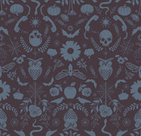 Ruby Star Society - Good Spirits - Creepy Damask Caviar Fabric