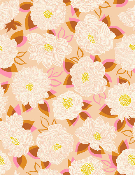 Ruby Star Society - Favorite Flowers - Blooming Creme Brûlée Fabric