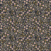 Ruby Star Society - Favorite Flowers - Inflorescence Soft Black Fabric