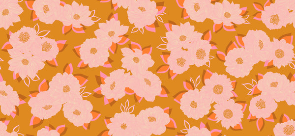 Ruby Star Society - Favorite Flowers Wideback 108" - Turmeric Fabric