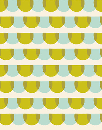 Ruby Star Society - Animal Animal - Roof Tiles Pistachio Fabric