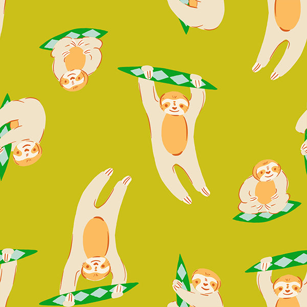 Ruby Star Society - Animal Animal - Sloth Pistachio Fabric