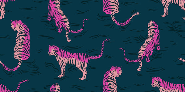 Ruby Star Society - Poolside Too - Tigress Dark Teal Rayon Fabric