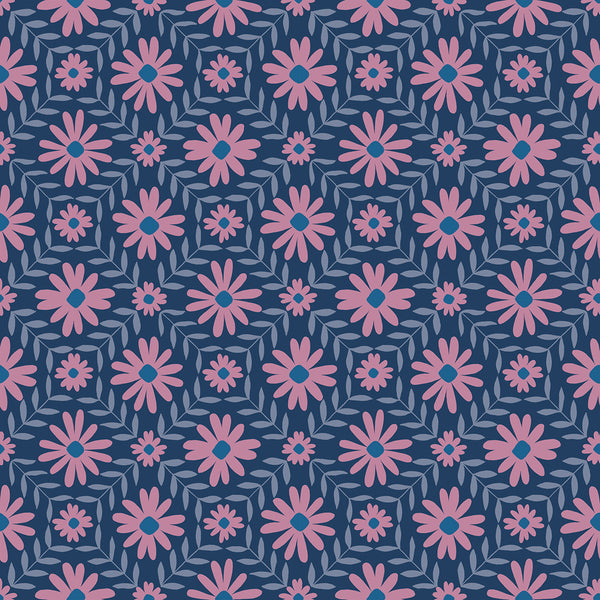 Ruby Star Society - Endpaper - Floral Endpaper Bluebell Fabric