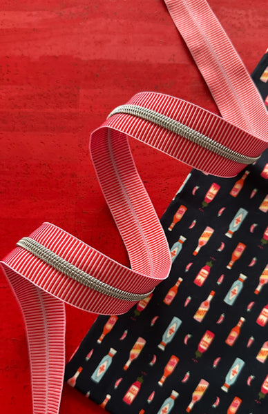 Sassafras Lane Designs - Zipper Red Stripe - 3 yrds #5