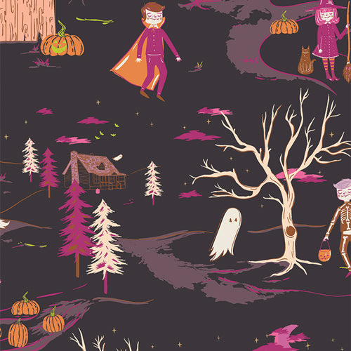 Art Gallery Fabrics - Spooky 'N Witchy - Peppermint's Tale Twilight Fabric