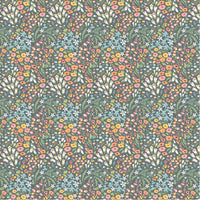 Poppie Cotton - Hollyhock - Gray So Dear Fabric