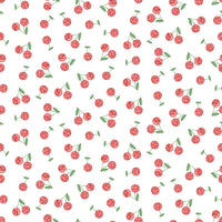 Dear Stella - Shimmer - Cherry Disco Balls White Fabric