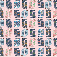 Dear Stella - Shimmer - Dancing Boots Blush Fabric
