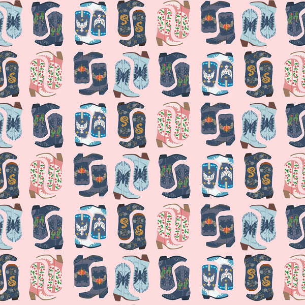 Dear Stella - Shimmer - Dancing Boots Blush Fabric